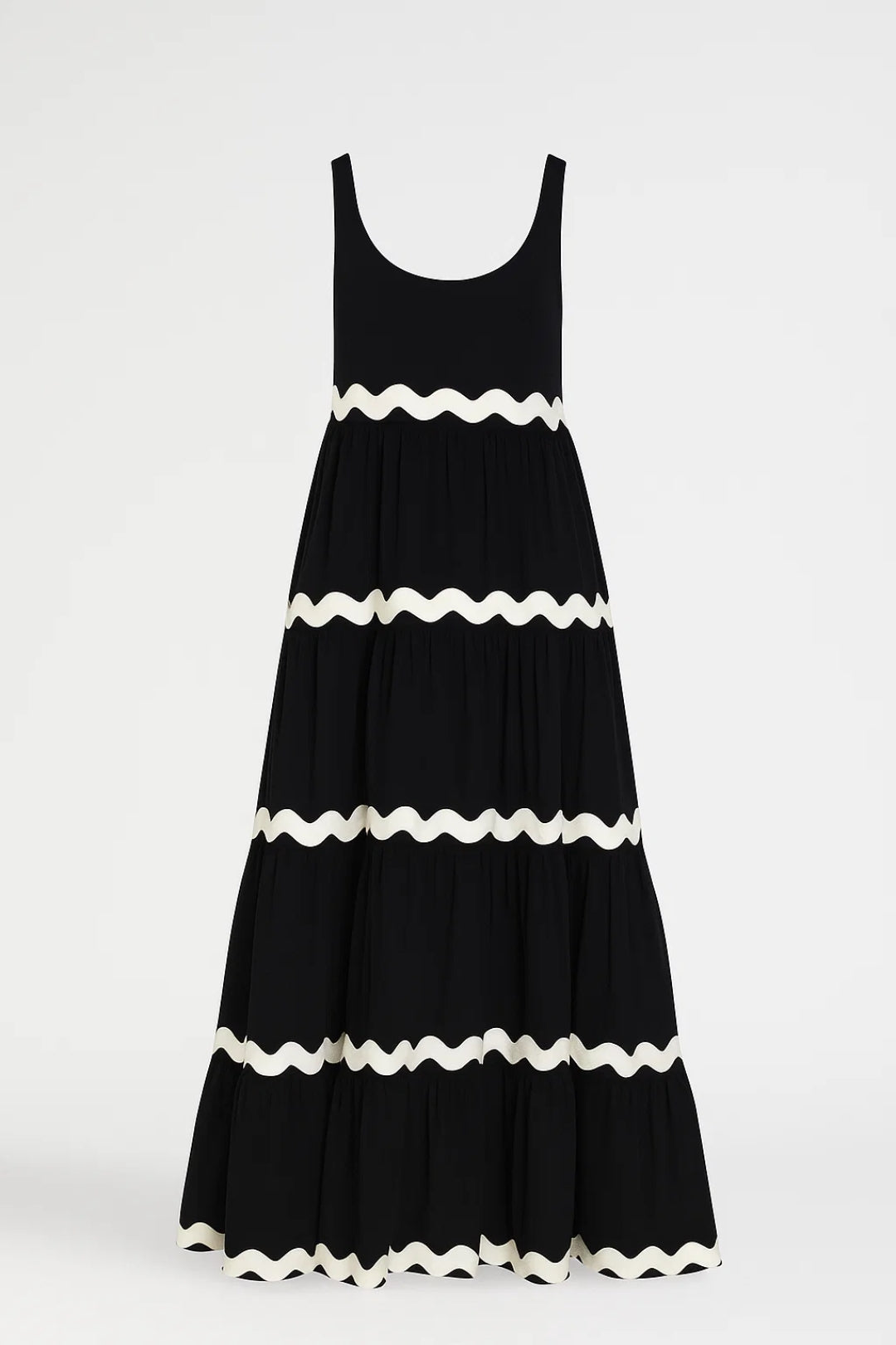 Mouwloze Maxi Jurk | Golvend Strependetail | Speelse Zomerstijl