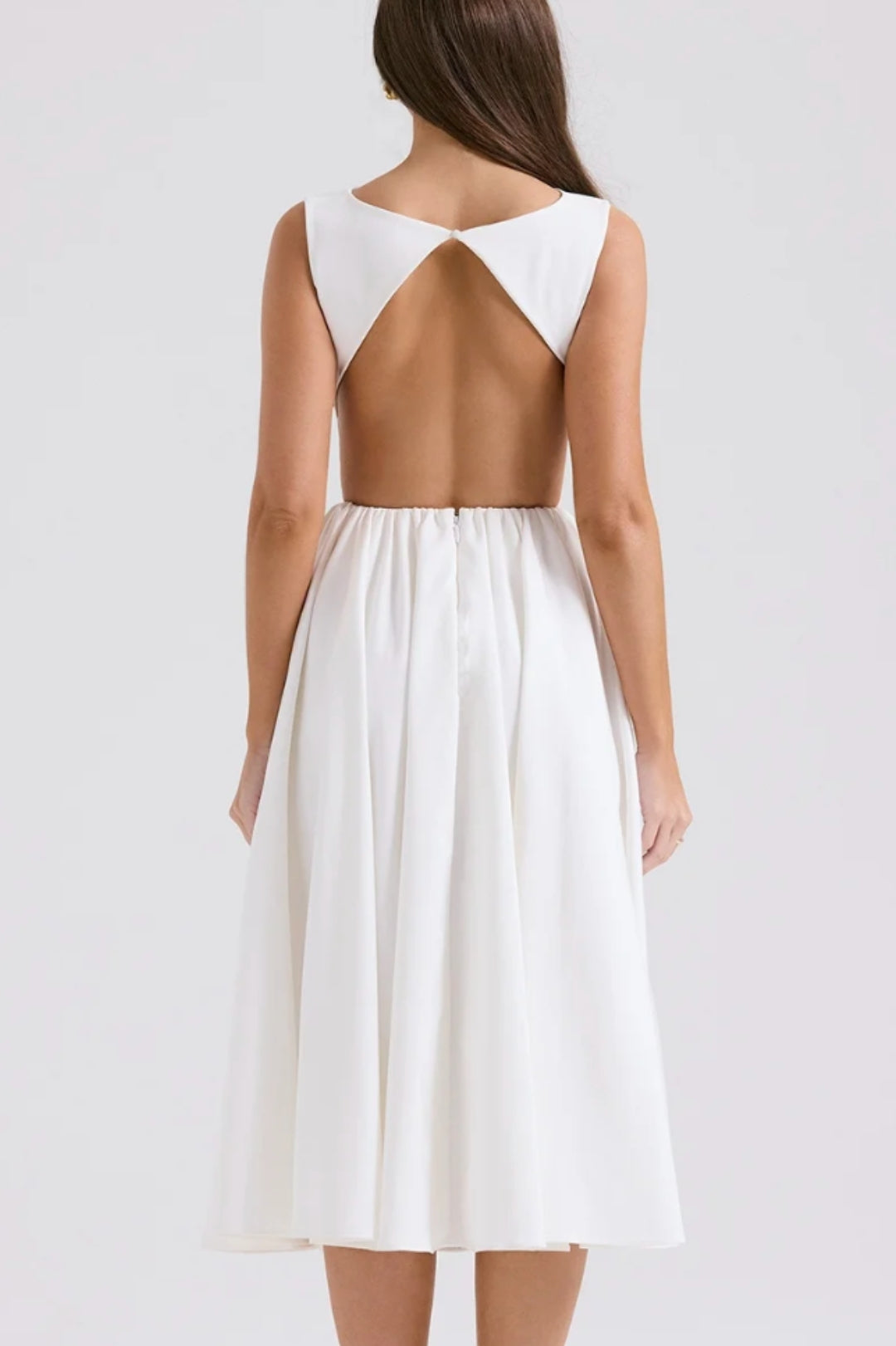 Mouwloze Midi Jurk | Getailleerd Bovenlijfje | Elegante A-Lijn