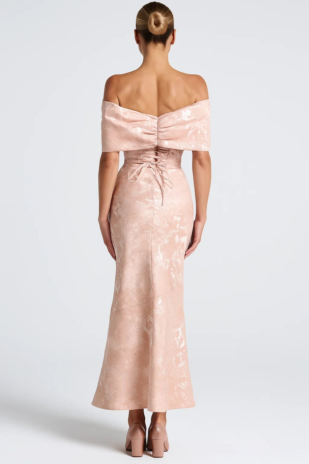 Off Shoulder Avondjurk | Figuurvolgend Model | Strikdetail aan Bovenkant