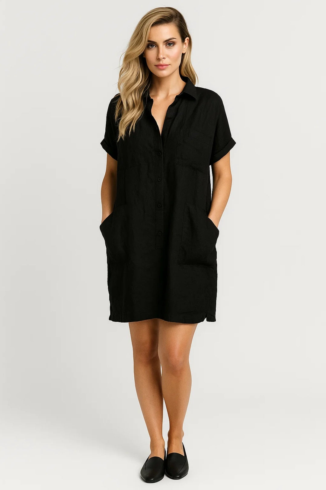 Overhemdjurk | Korte Mouwen met Grote Zakken | Casual Zomerlook