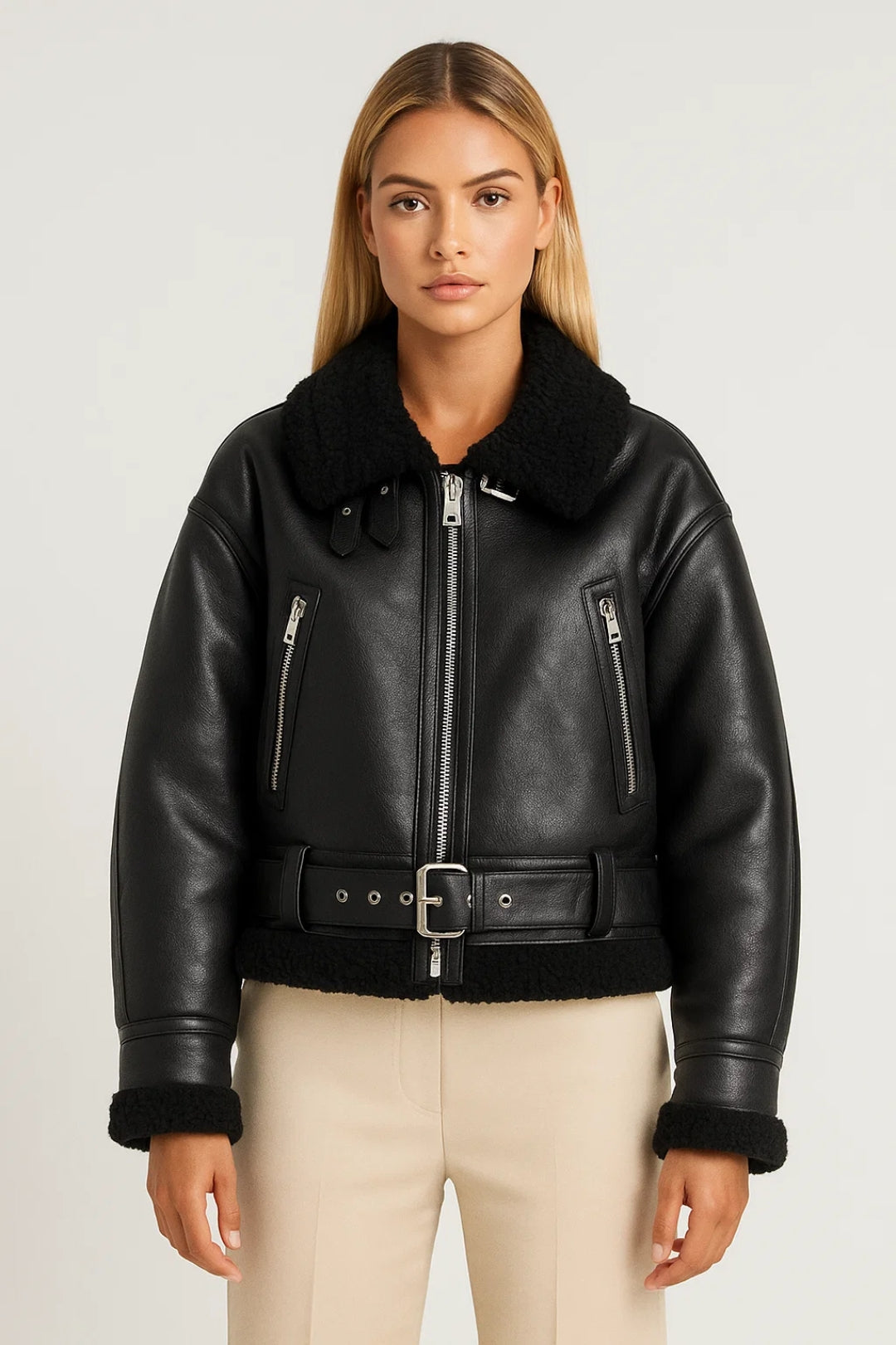 Pilotenjas Dames | Kort en Warm Design | Stoer met Bontkraag