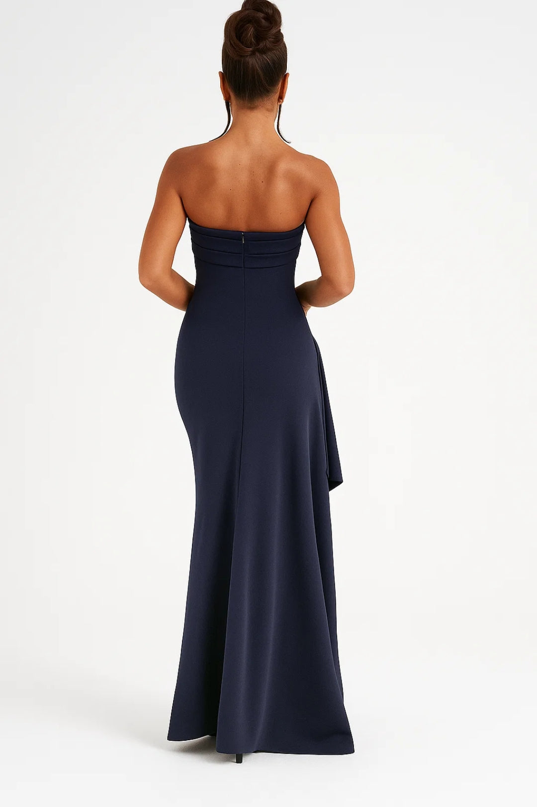 Strapless Avondjurk | Aangesloten Snit met Hoge Split | Lichtgewicht en Ademend