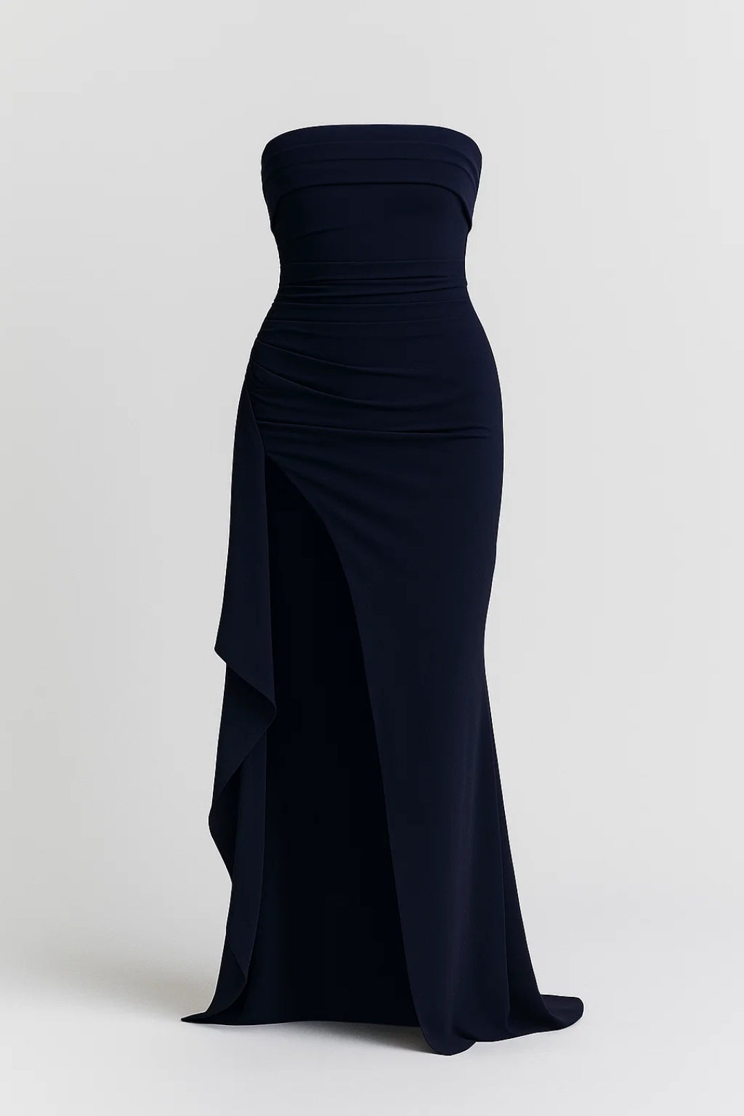 Strapless Avondjurk | Aangesloten Snit met Hoge Split | Lichtgewicht en Ademend