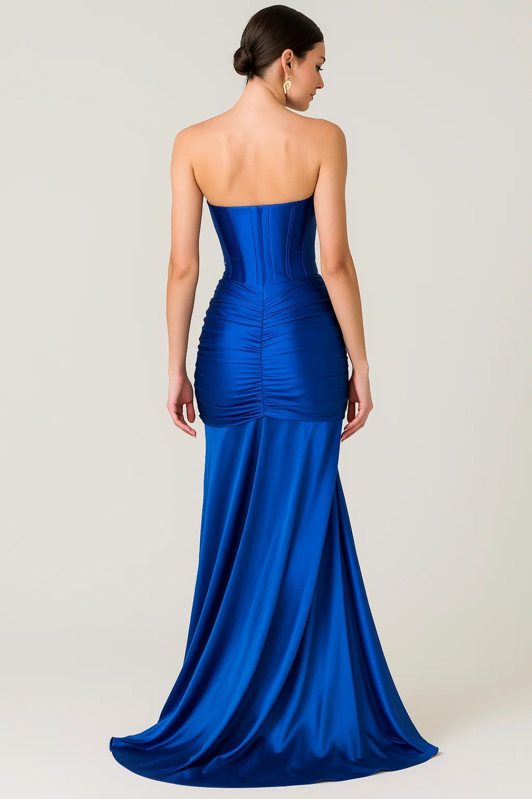 Strapless Galajurk | Getailleerde Pasvorm met Plooidetail | Elegant en Vloeiend