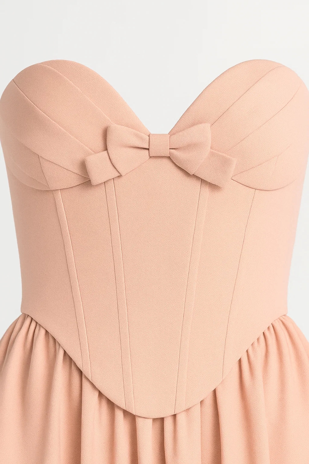 Strapless Jurk met Hartvormige Halslijn | Midi Rok met Volume | Elegant en Vrouwelijk
