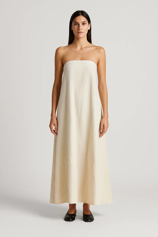 Strapless Maxi Jurk | Minimalistisch Recht Model | Lichtgewicht en Ademend