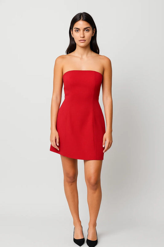 Strapless Mini Jurk | Elegant Getailleerd Model | Lichtgewicht en Ademend