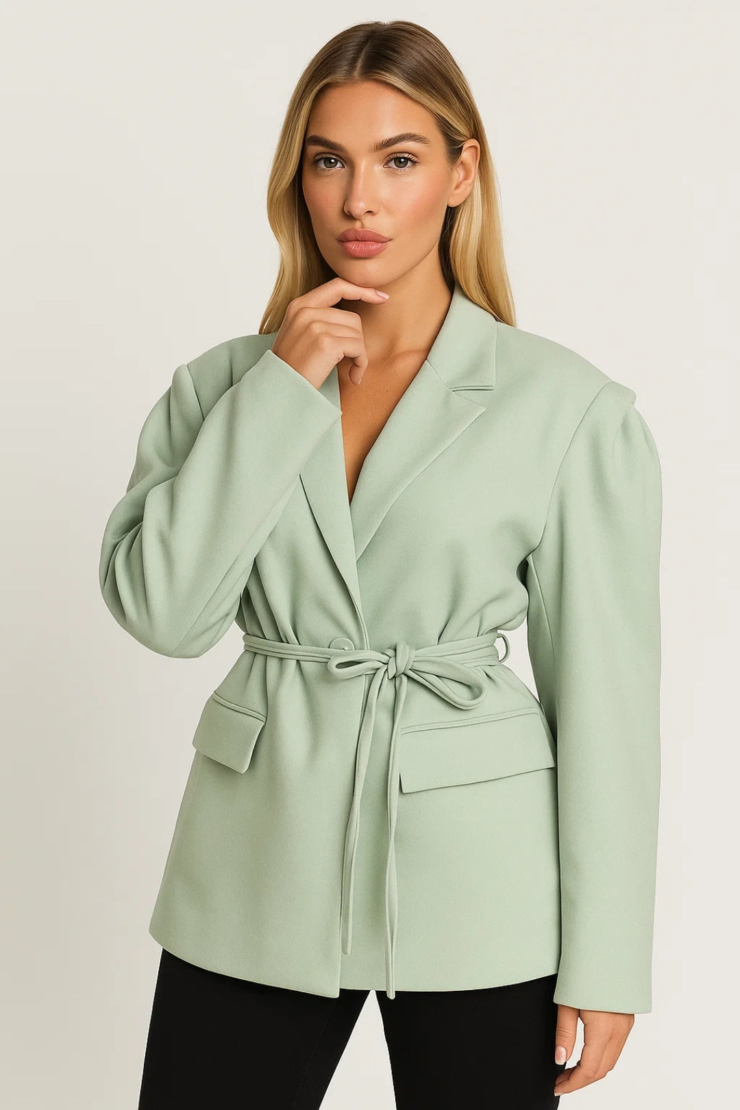 Strikceintuur Damesblazer | Getailleerd Design | Elegant en Verfijnd