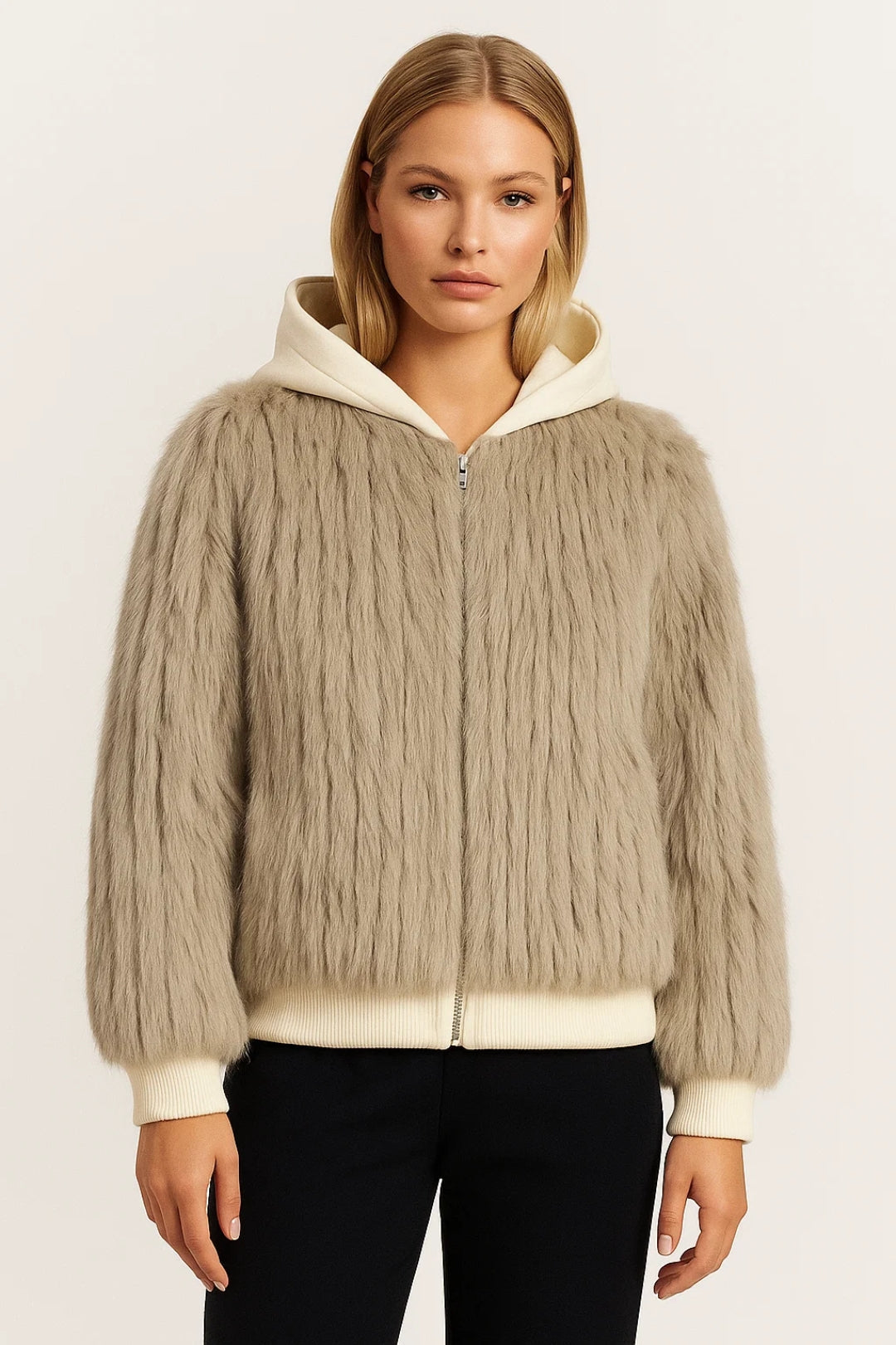 Teddy Jas | Ritsmodel met Capuchon | Zachte Structuur en Casual Look