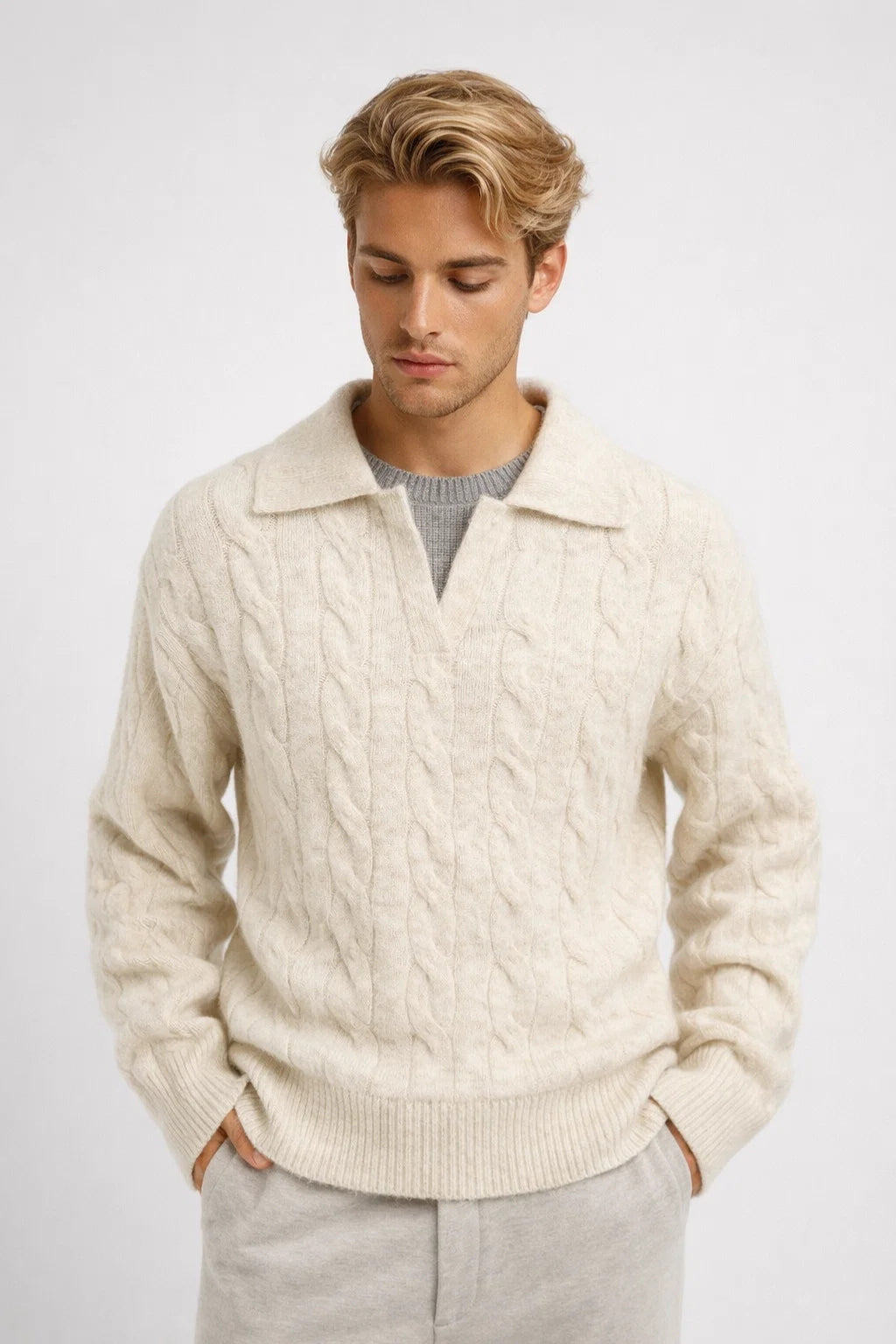 Trui heren | Modern & Comfortabel | Met kraag | Lente