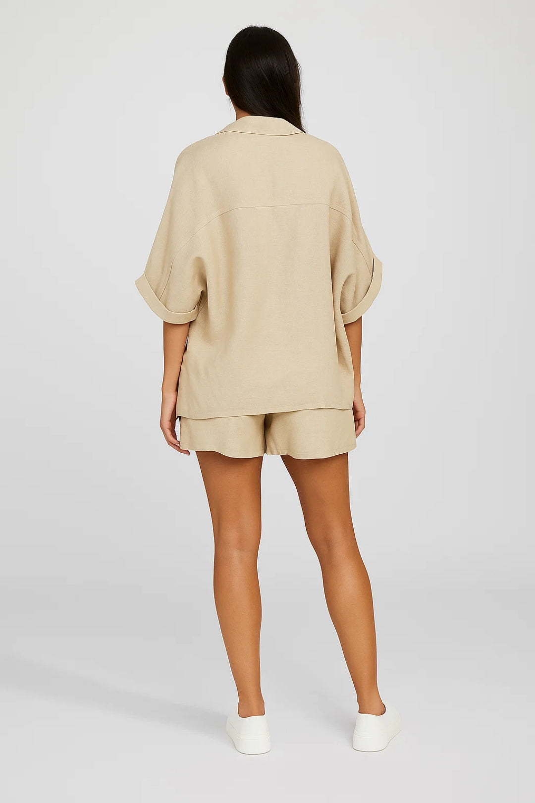 Tweedelige Set Dames | Losvallend Overhemd en Shorts | Luchtig en Casual