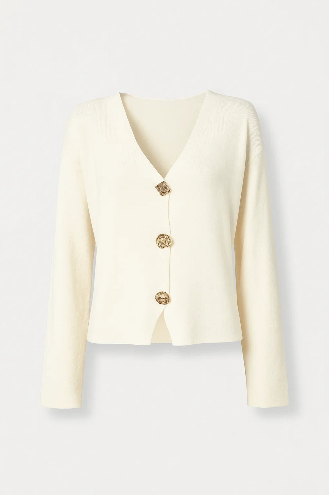 V-Neck Cardigan | Uniek Knopenaccent | Tijdloos en Elegant