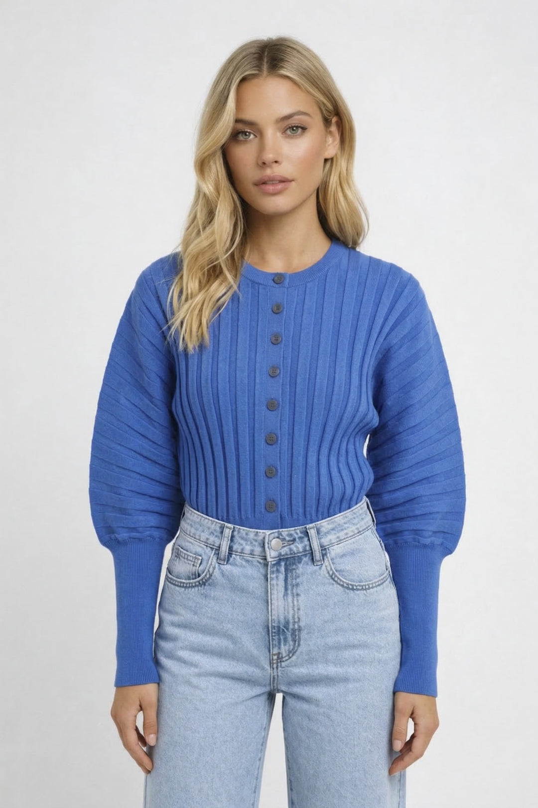 Vest Dames - Gebreid Knoopvest met Ronde Hals | Casual