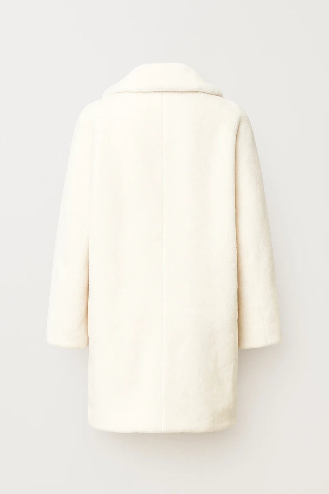Witte Winterjas | Oversized Fit met Reverskraag | Dubbelrijige Sluiting