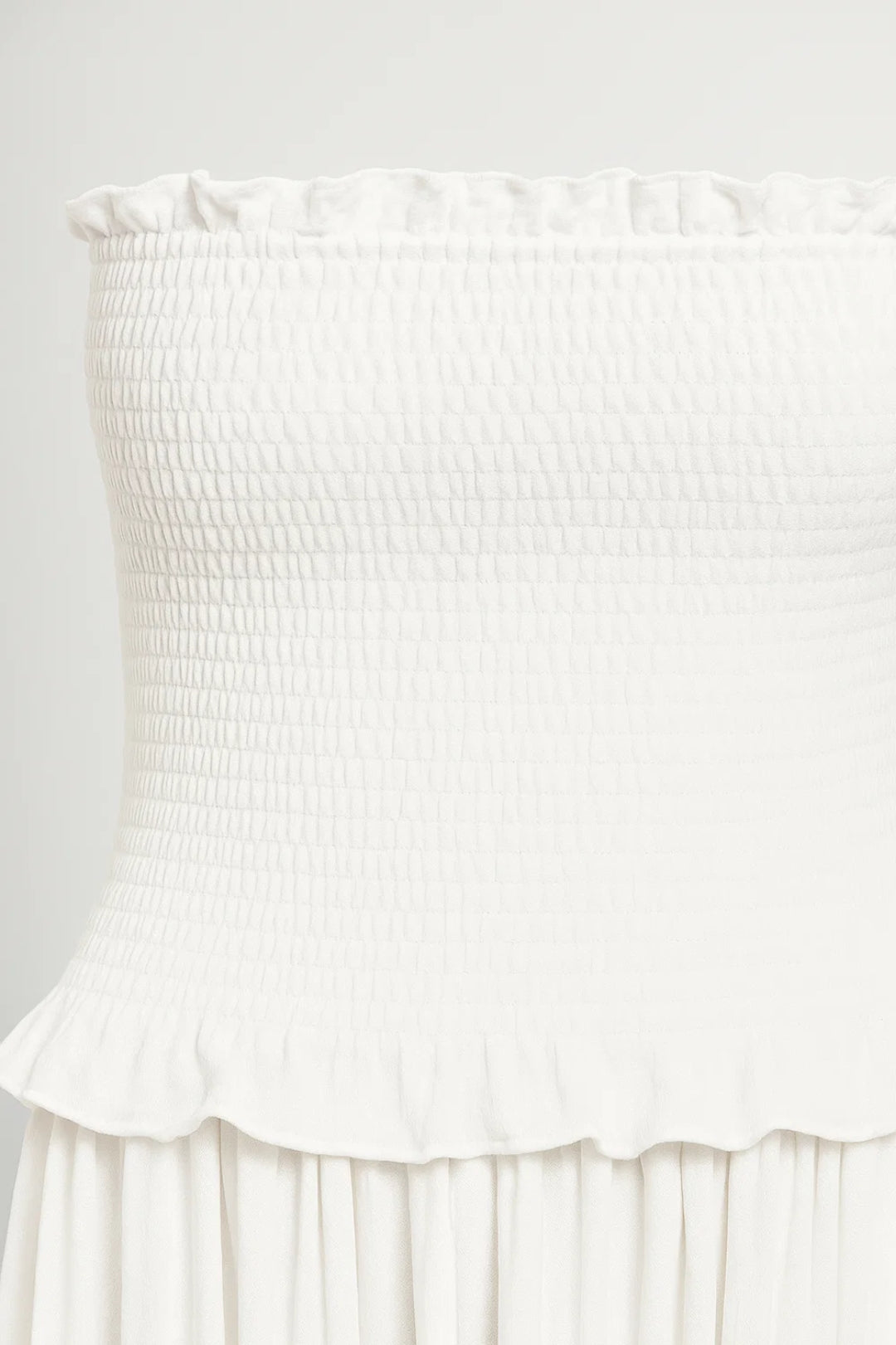 Zomerse Bandeaujurk | Strapless met Gelaagde Rok | Lichtgewicht en Ademend