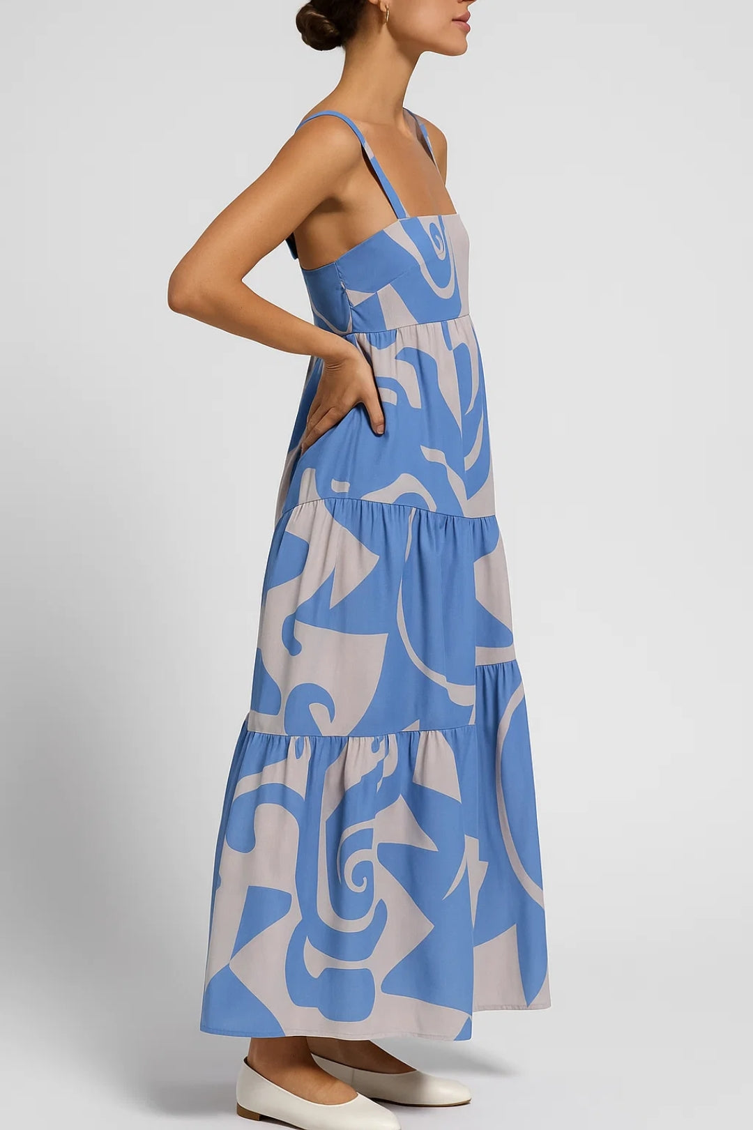 Zomerse Jurk | Mouwloos Maxi Model met Print | Comfortabel en Luchtig