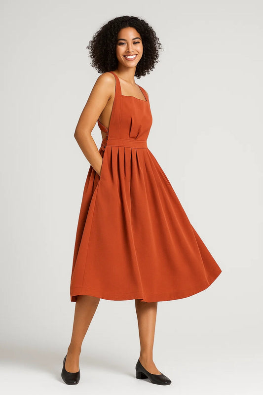 Zomerse Jurk | Mouwloos Model met Plissé Rok | Elegant en Vrouwelijk