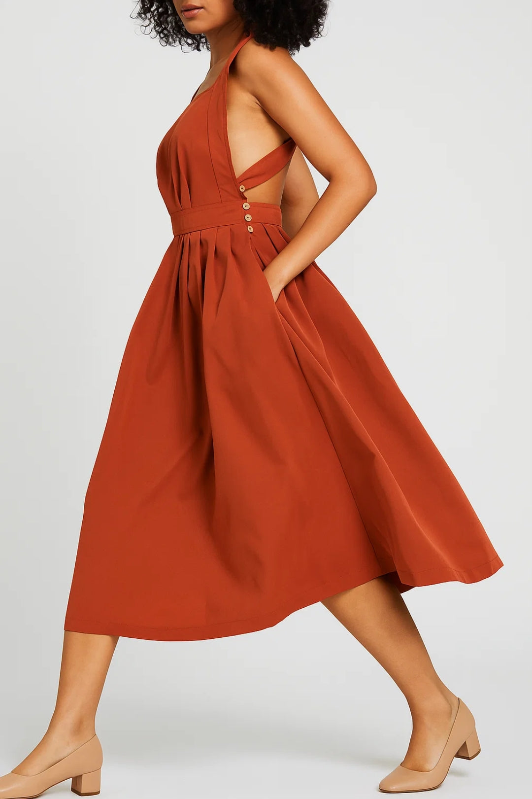Zomerse Jurk | Mouwloos Model met Plissé Rok | Elegant en Vrouwelijk
