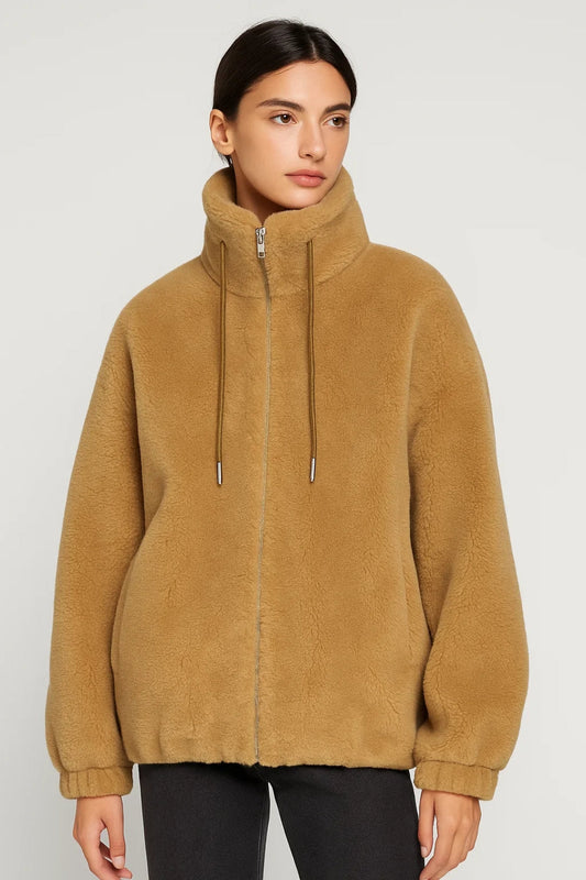 Zachte Damesjas | Hoge Kraag met Rits | Comfort en Warmte