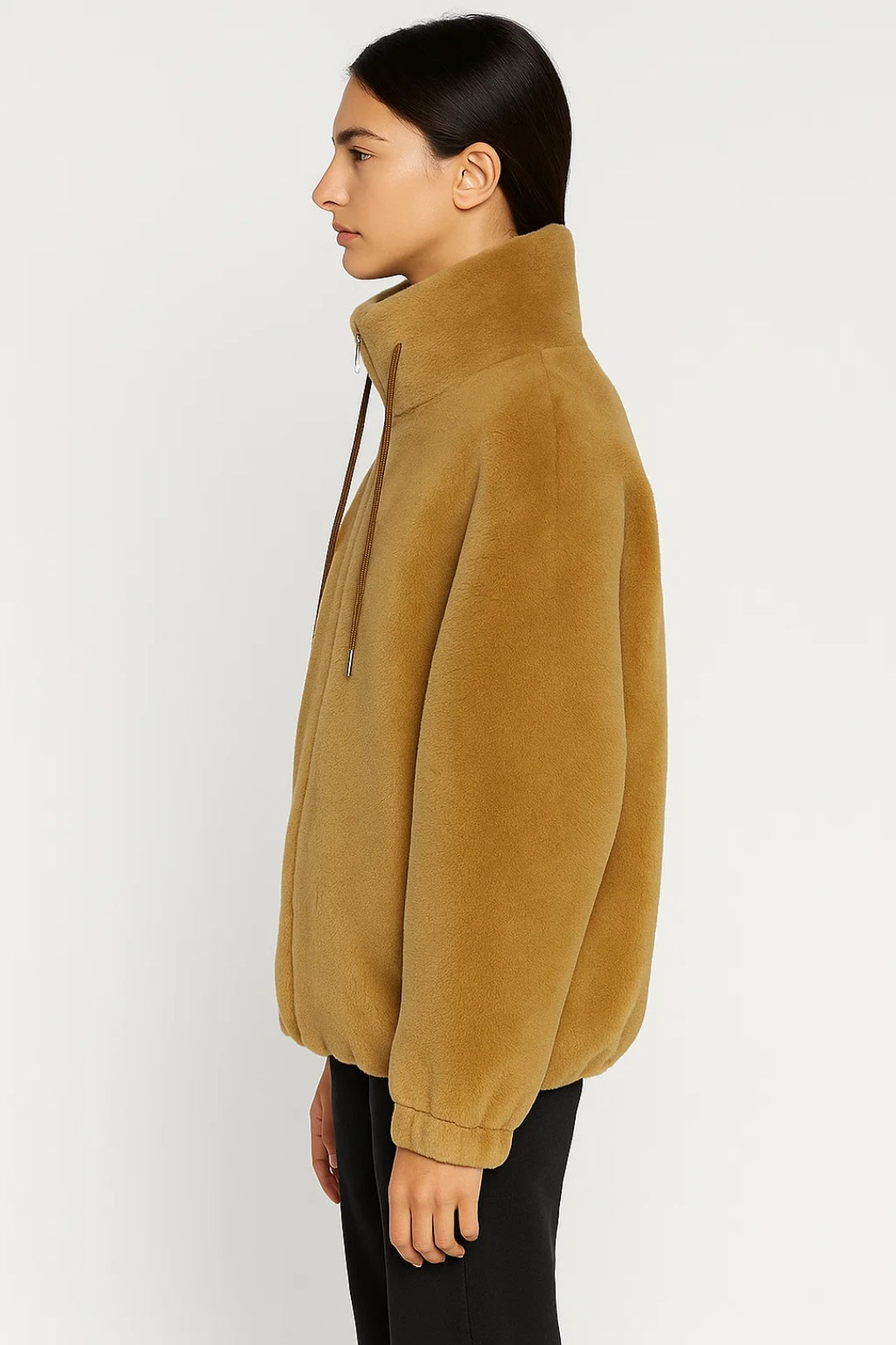 Zachte Damesjas | Hoge Kraag met Rits | Comfort en Warmte