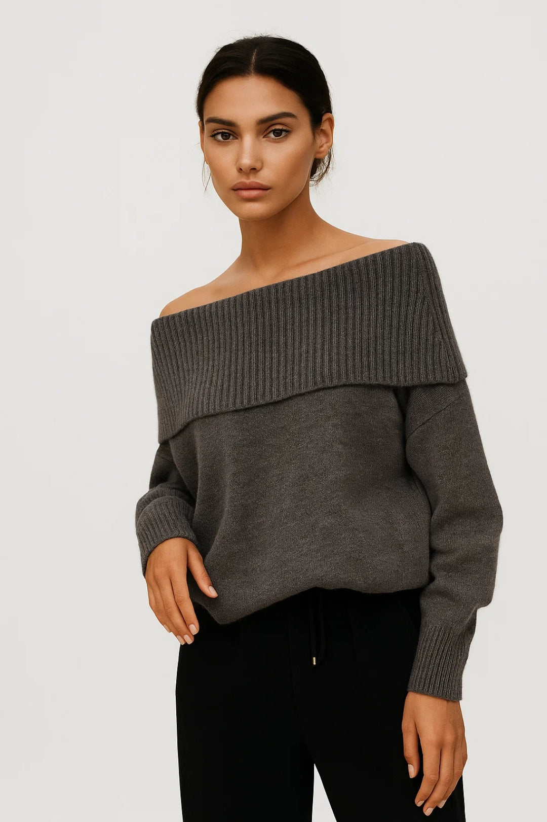 Dames Trui | Elegant Oversized | Off Shoulder | Winter