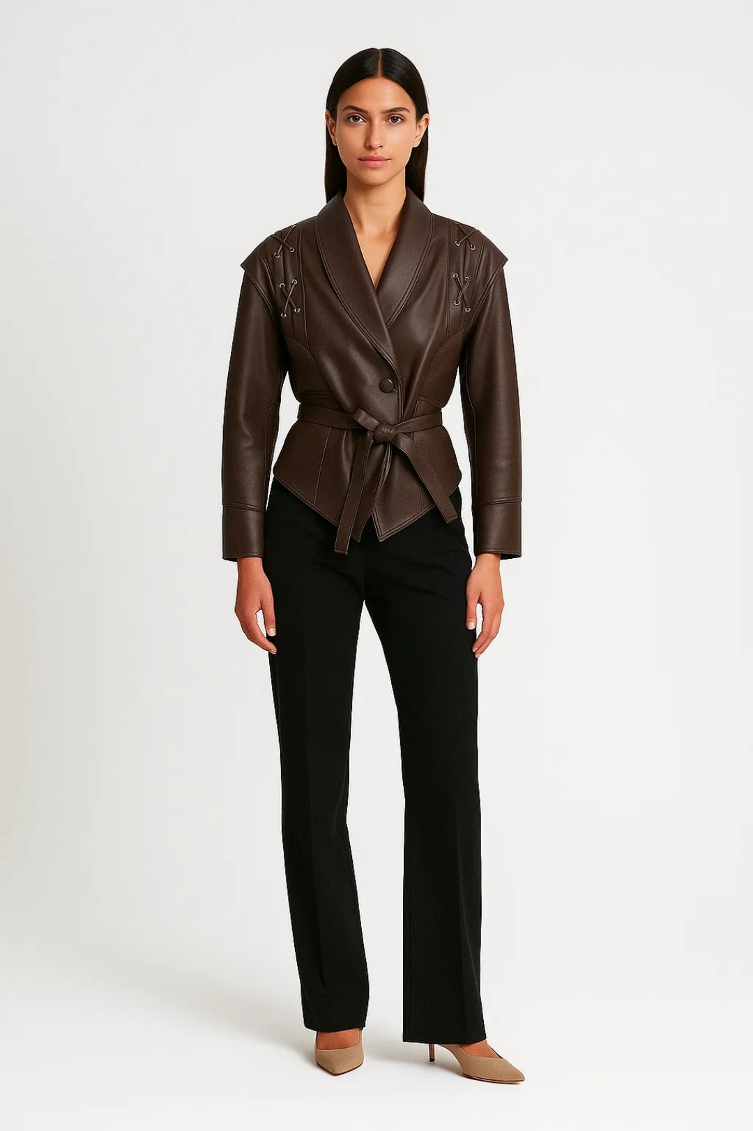 Wrap Damesjack | Getailleerd Model met Vetersluiting | Statement en Elegant