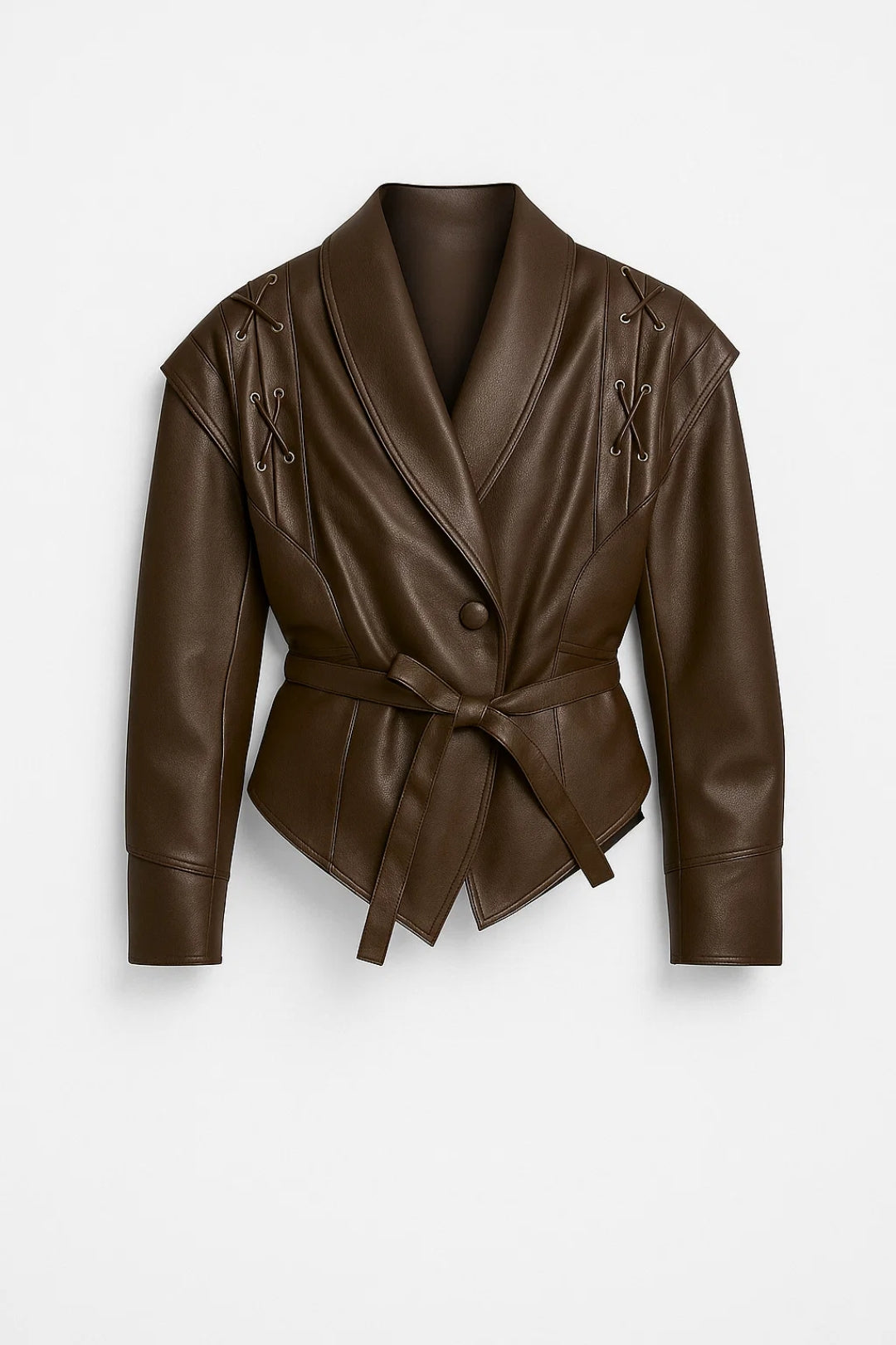 Wrap Damesjack | Getailleerd Model met Vetersluiting | Statement en Elegant