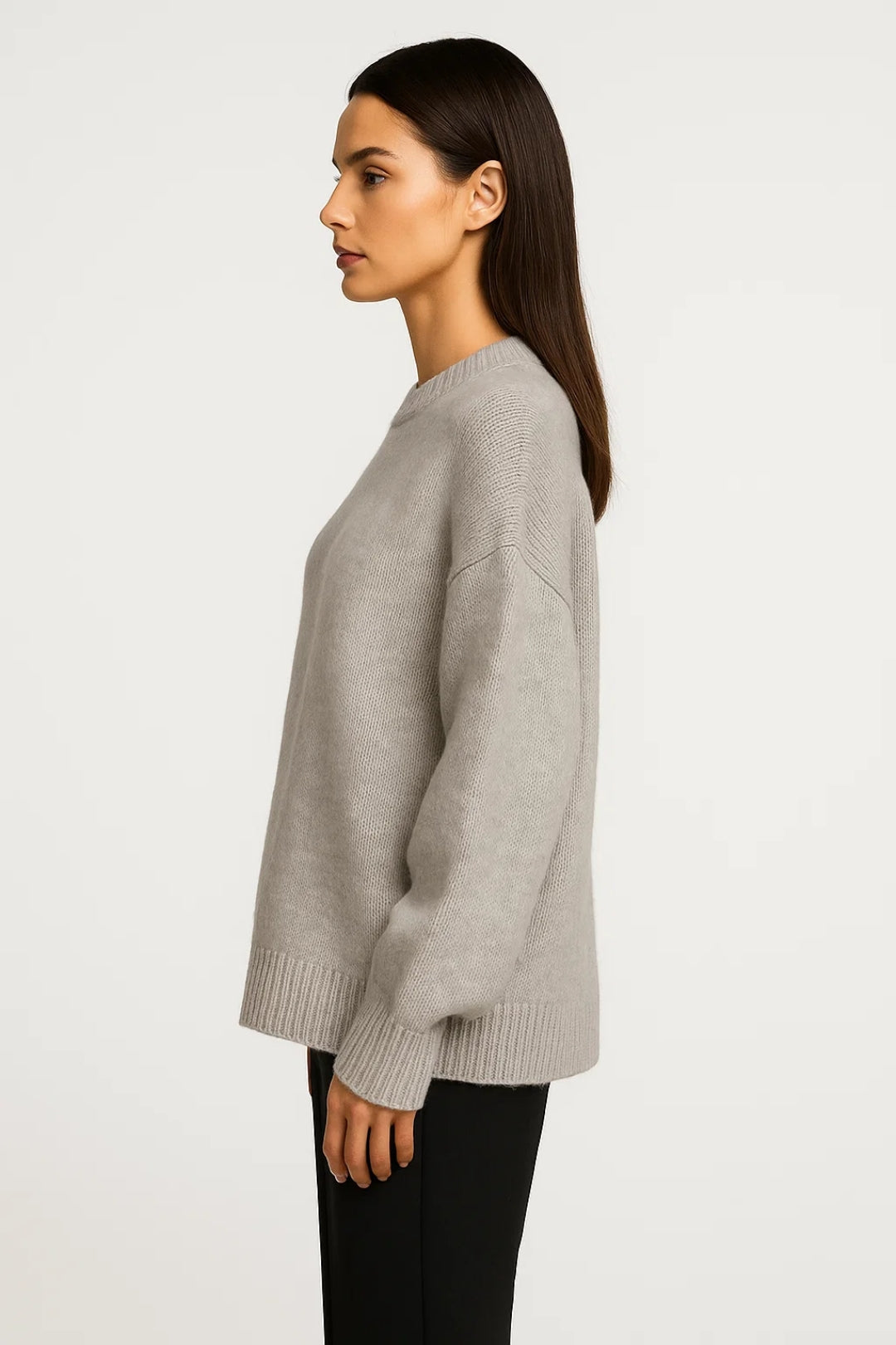 Oversized Damestrui | Ronde Hals met Verlaagde Schoudernaden | Comfort en Stijl