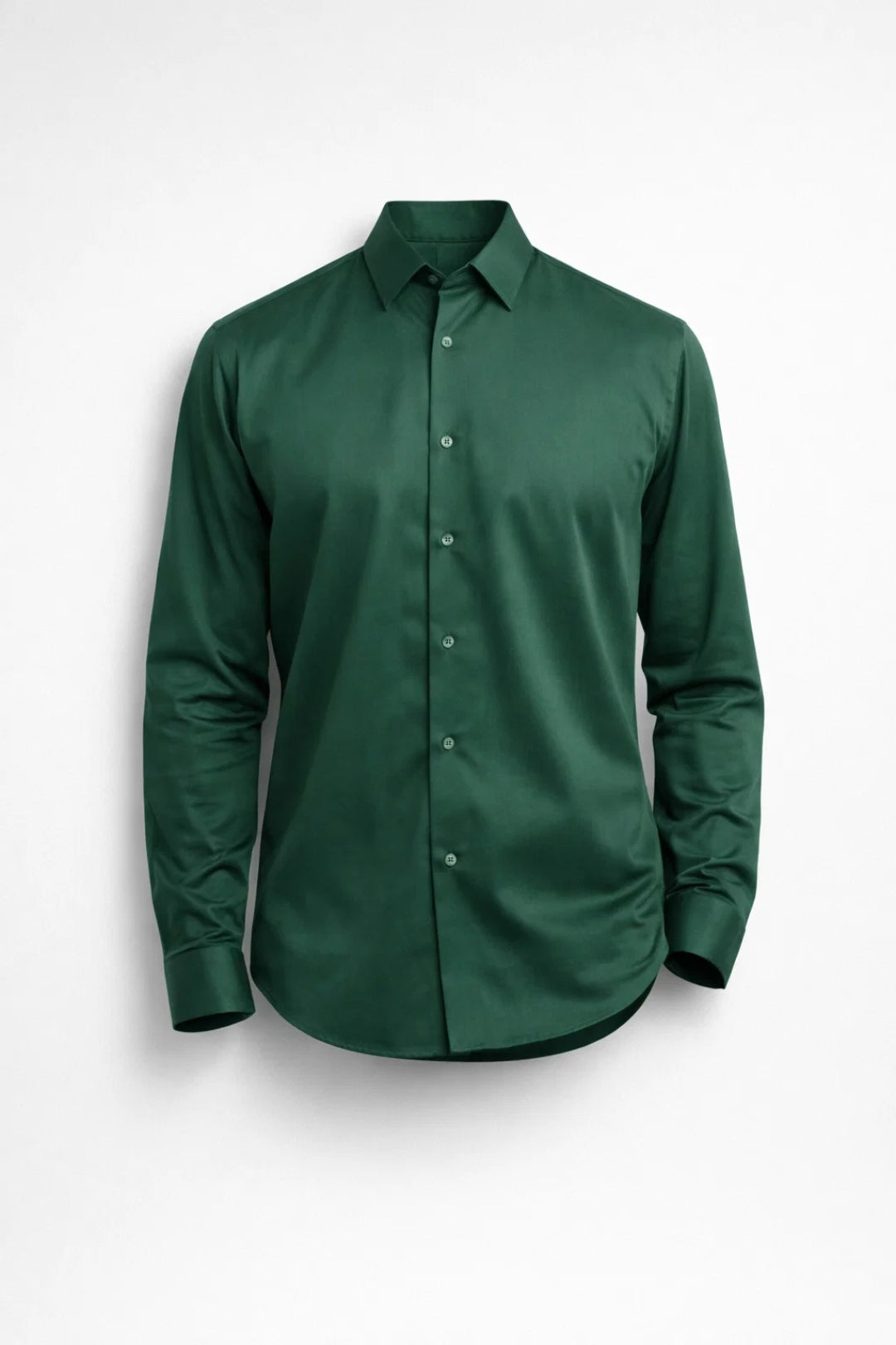 Overhemd Heren - Slim Fit Lange Mouw met Klassieke Kraag | Zakelijk