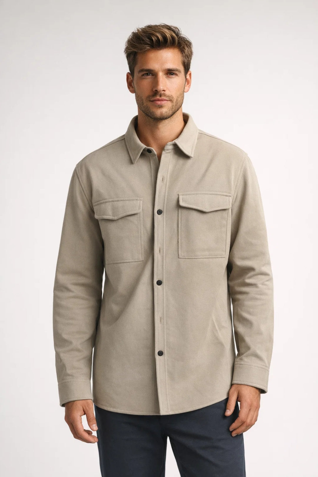overshirt heren | Casual & Comfortabel | Met borstzakken | Herfst