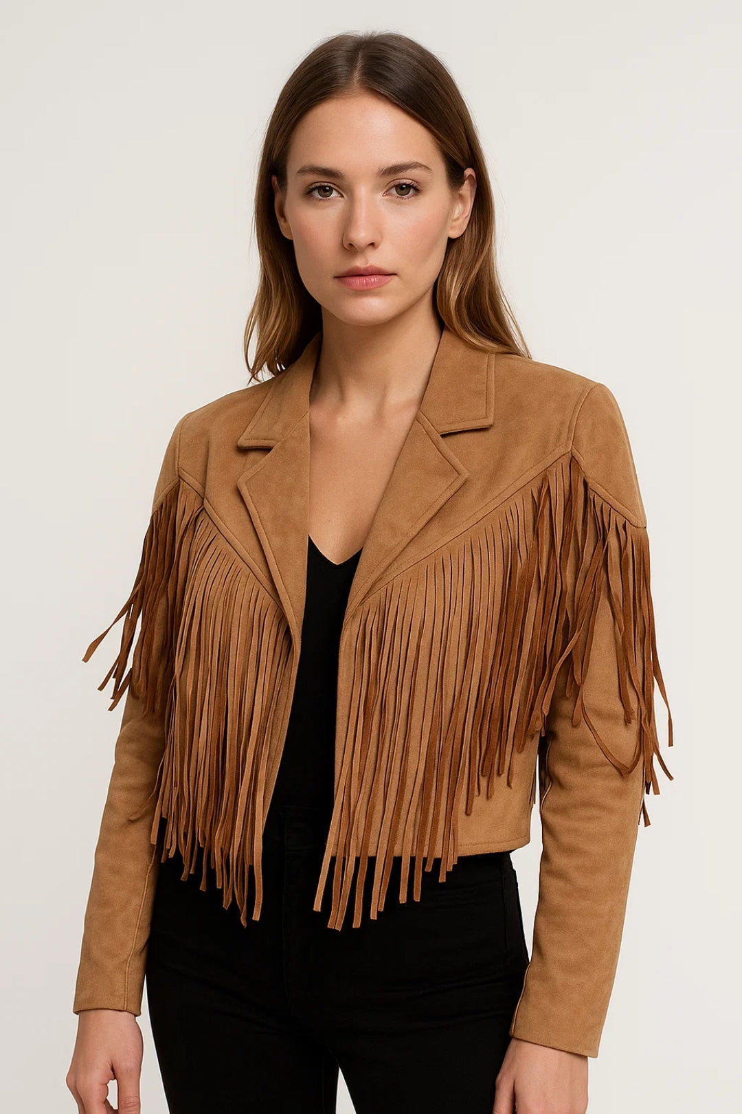 Dames Jas | Retro Cropped | Met Franjes | Herfst