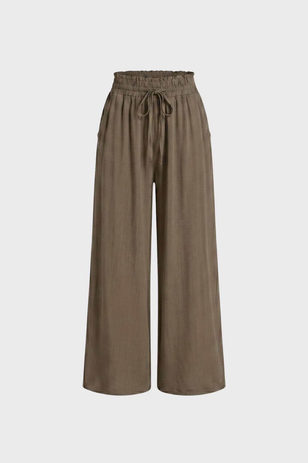 Wijde Broek Dames - Palazzo met Trekkoord | Hoge Taille