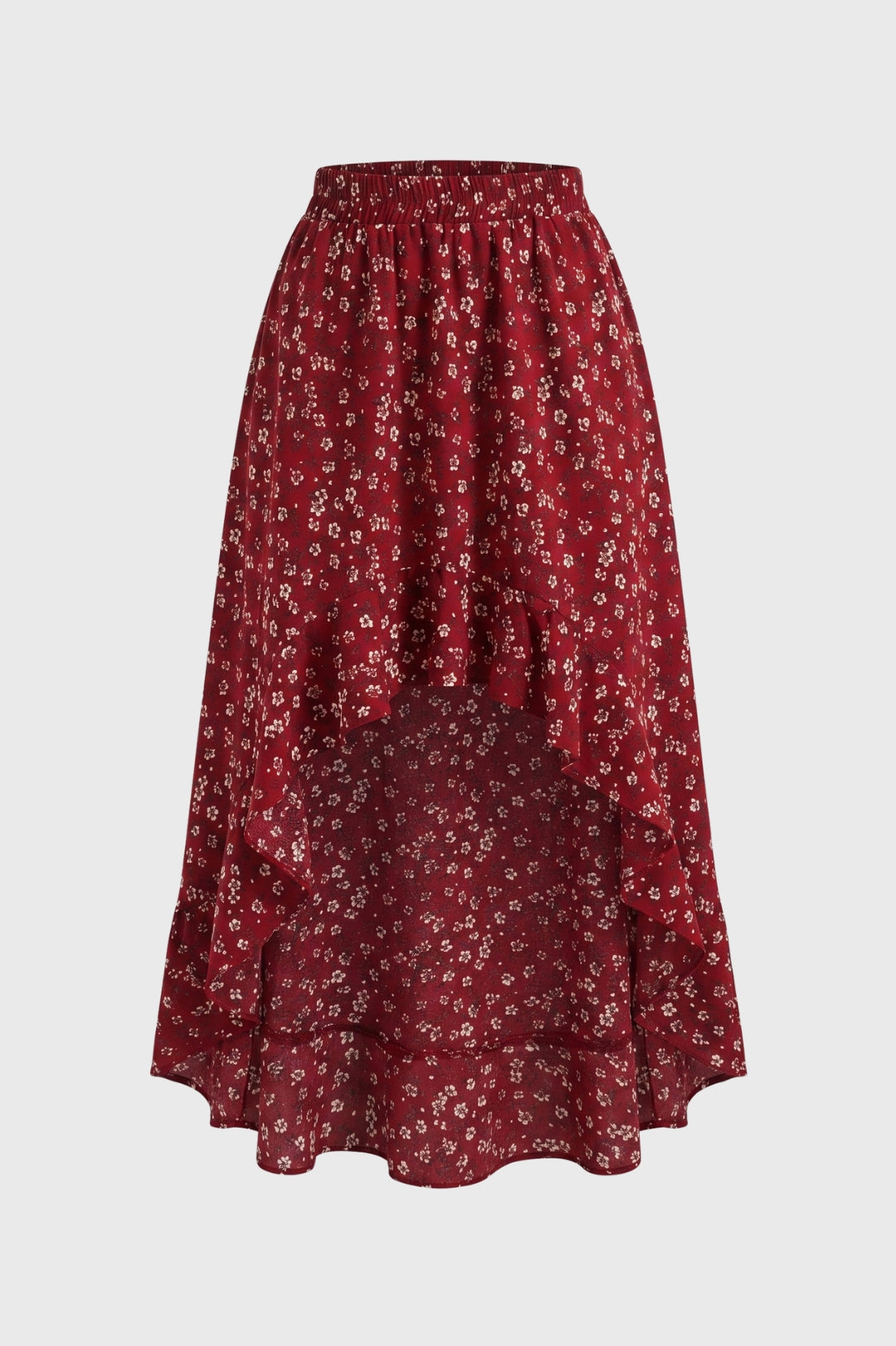 Midi Rok Dames - Asymmetrische Zoom met Elastische Taille | Print