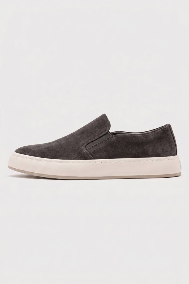 Slip-on Sneakers Heren - Minimalistische Instappers | Comfort — Donkergrijs