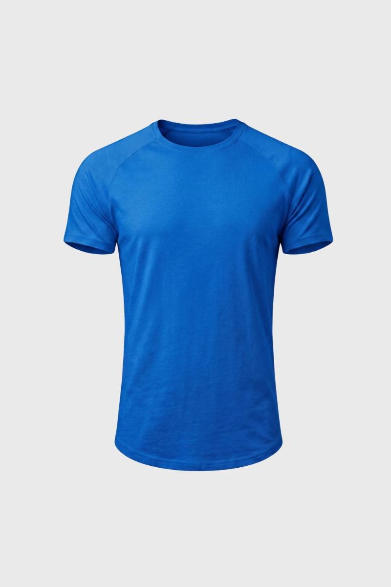 T-shirt Heren - Strak & Comfortabel | Ronde Hals — Blauw
