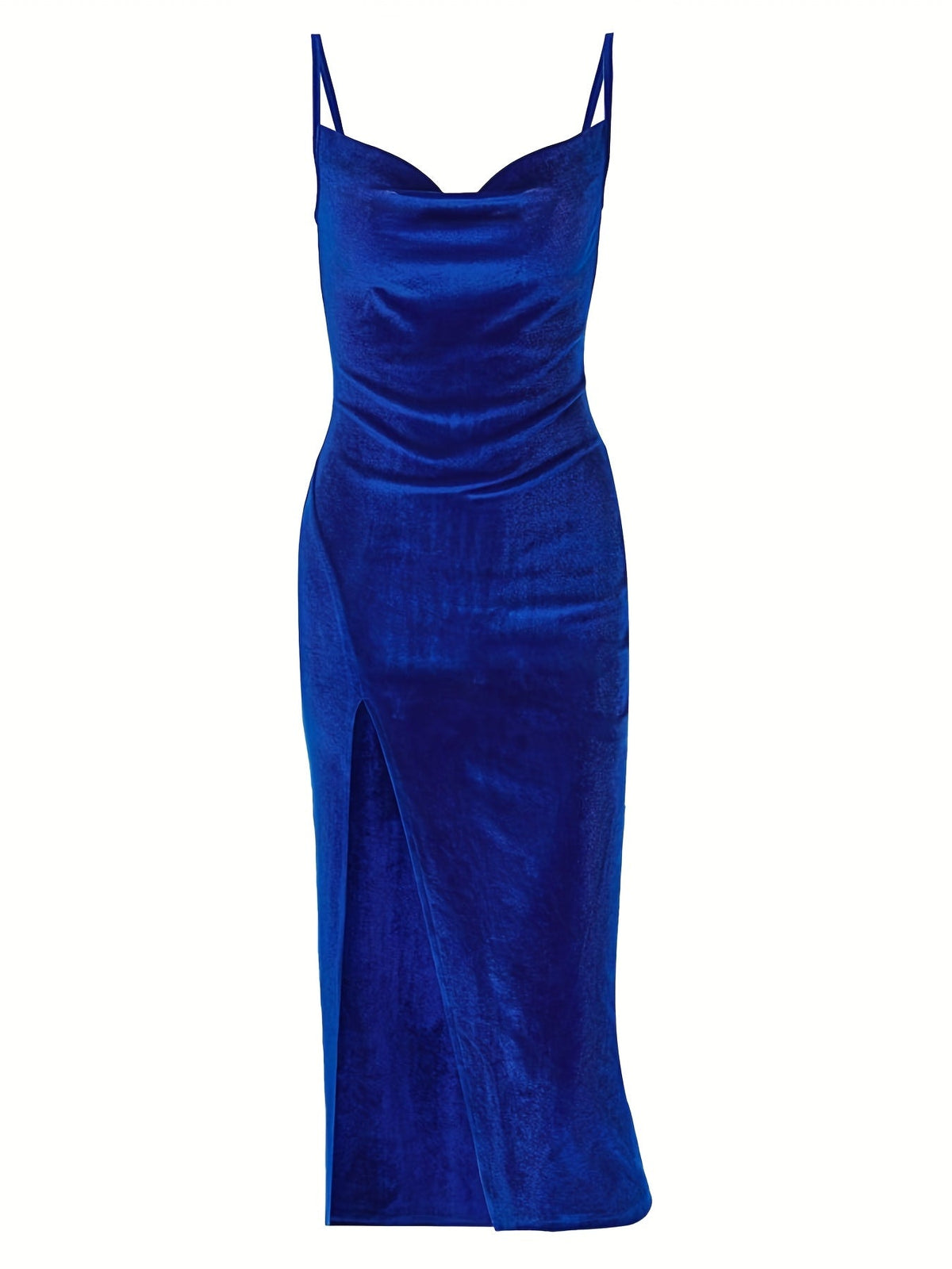 Anouk - Avondjurk dames elegant en aansluitend met hoge split en dunne bandjes