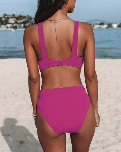 Anouk - Chique Bikini Set Dames met Halternek en Hoge Taille