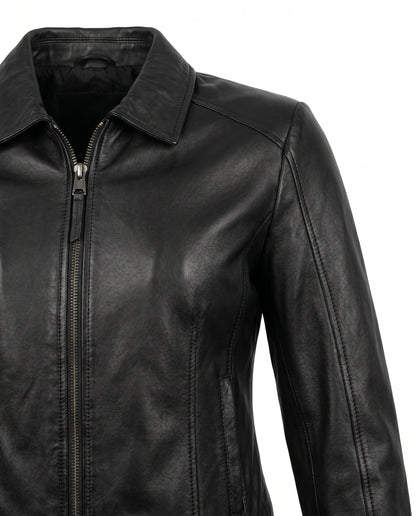 Anouk - Dames Bikerjas Leren Stijl voor de Herfst met Ritssluiting