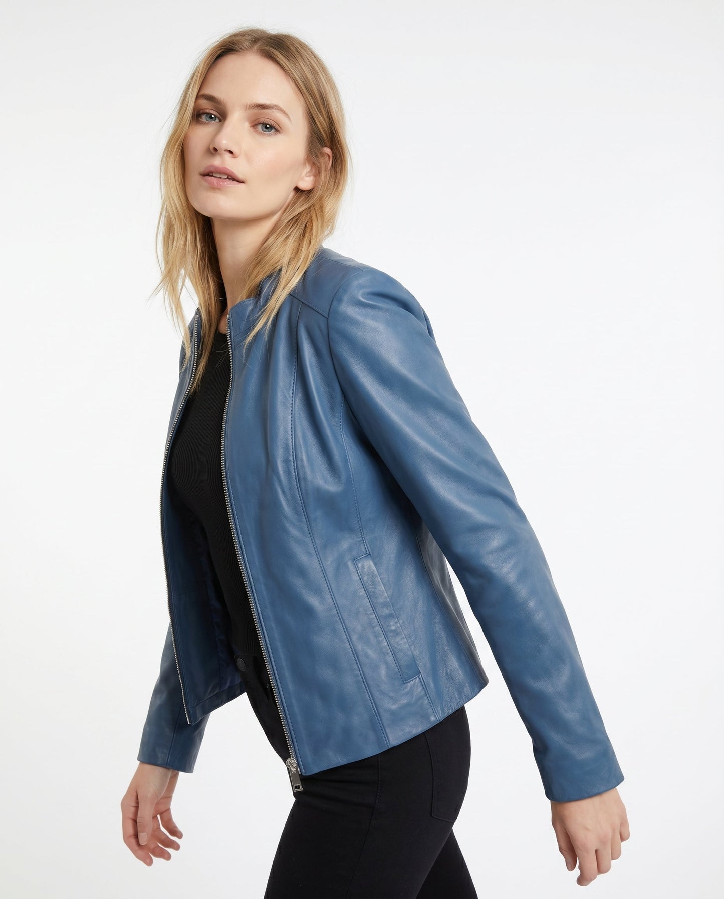 Anouk - Dames Bikerjas Leren Stijl voor de Herfst met Ritssluiting