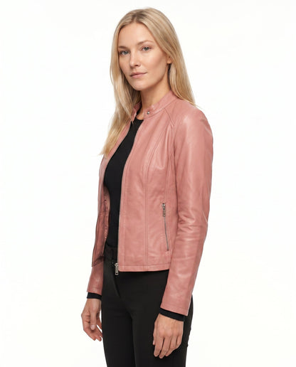 Anouk - Dames Bikerjas Leren Stijl voor de Herfst met Ritssluiting