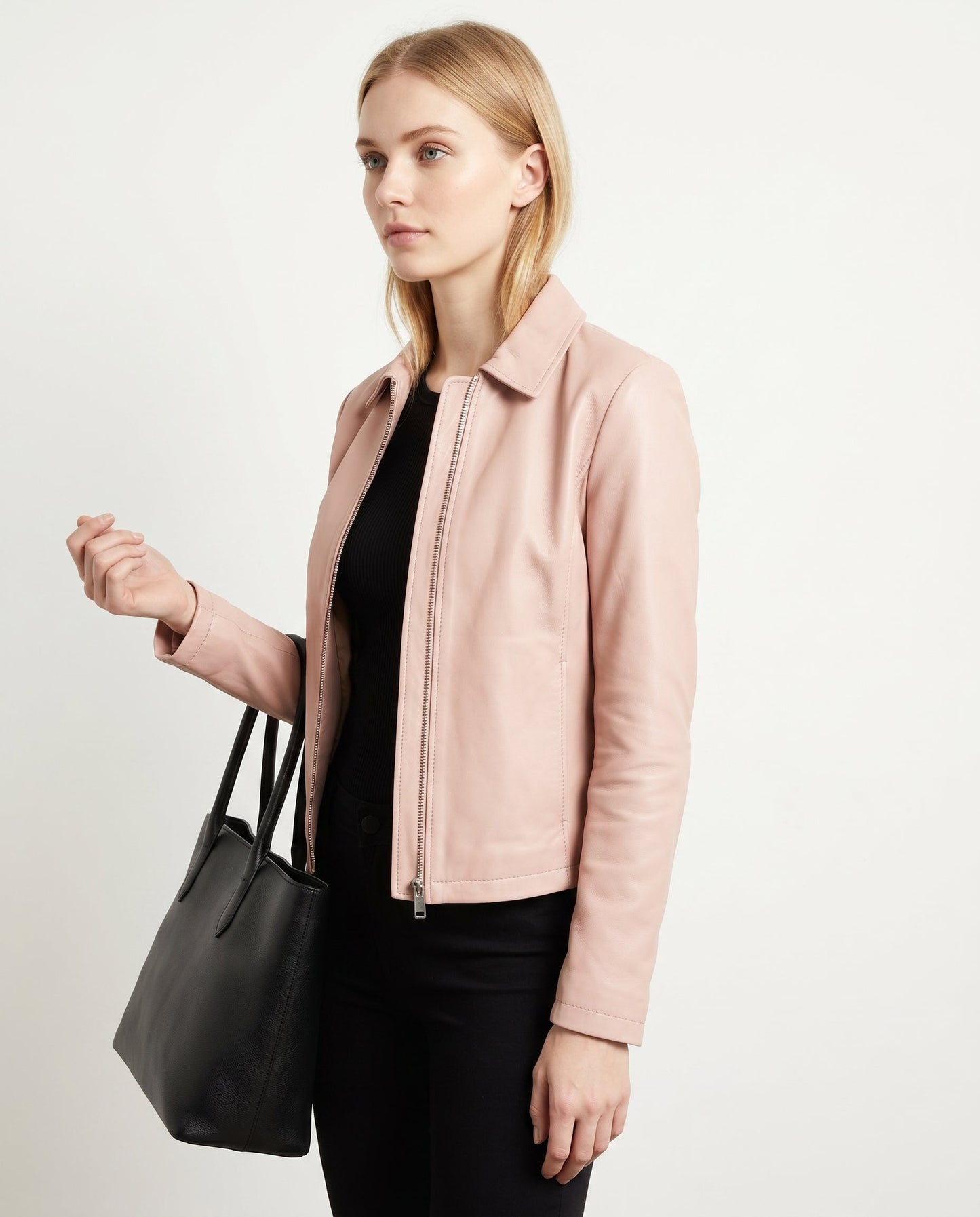 Anouk - Dames Bikerjas Leren Stijl voor de Herfst met Ritssluiting