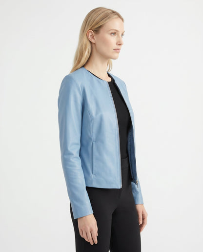 Anouk - Dames Bikerjas Leren Stijl voor de Herfst met Ritssluiting