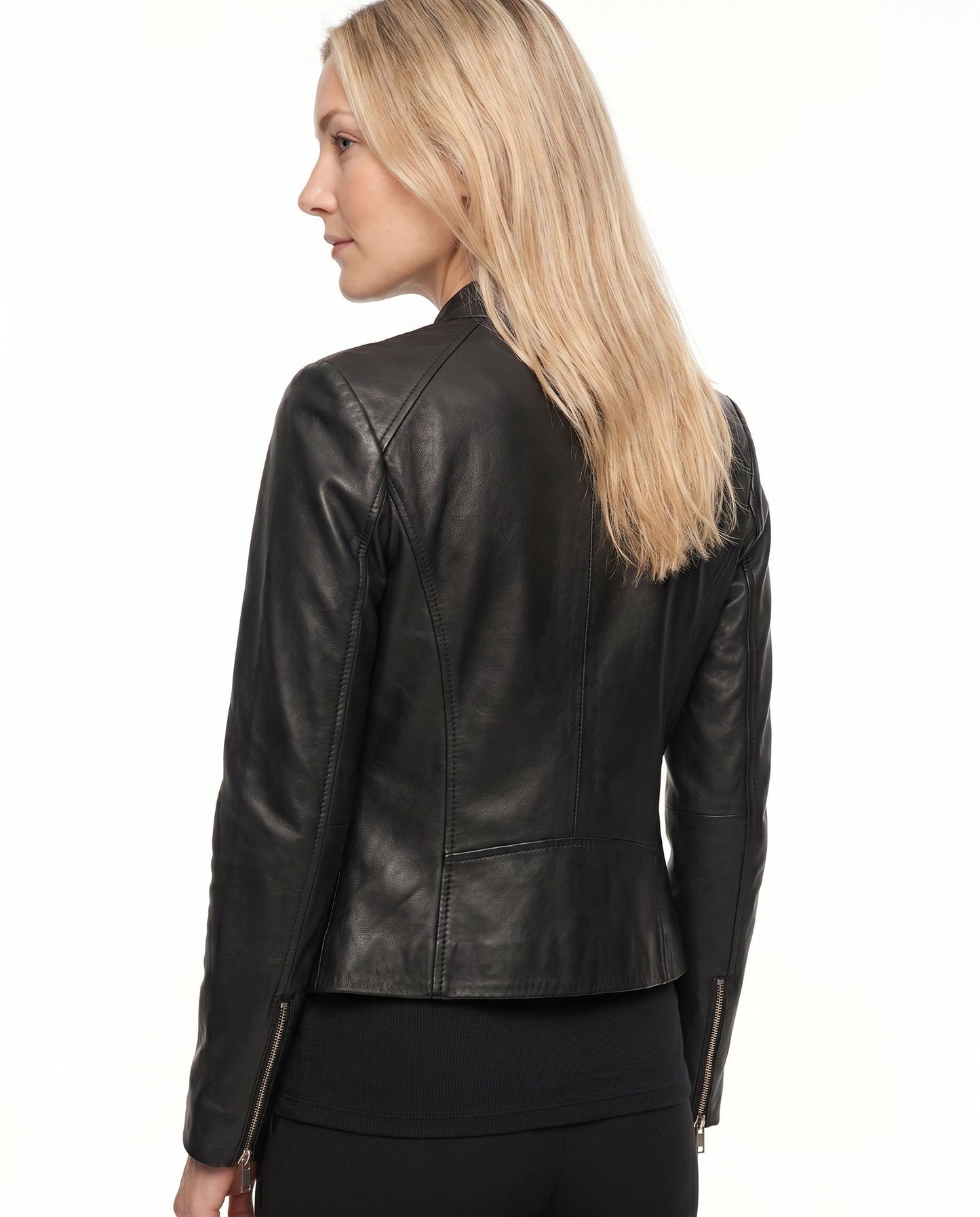 Anouk - Dames Bikerjas Leren Stijl voor de Herfst met Ritssluiting