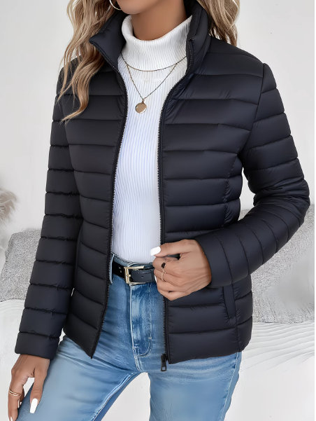 Anouk - Dames Puffer Jas Lichtgewicht voor de Herfst met Opstaande Kraag