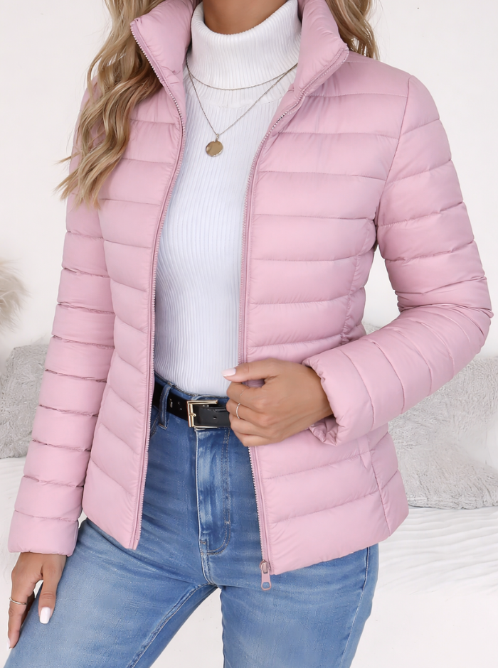 Anouk - Dames Puffer Jas Lichtgewicht voor de Herfst met Opstaande Kraag