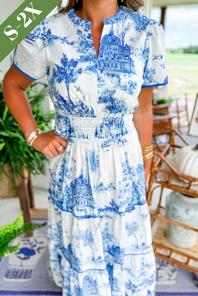 Anouk - Romantische Bruiloft Gastenjurk Dames met Paisleyprint en Gelaagde Rok