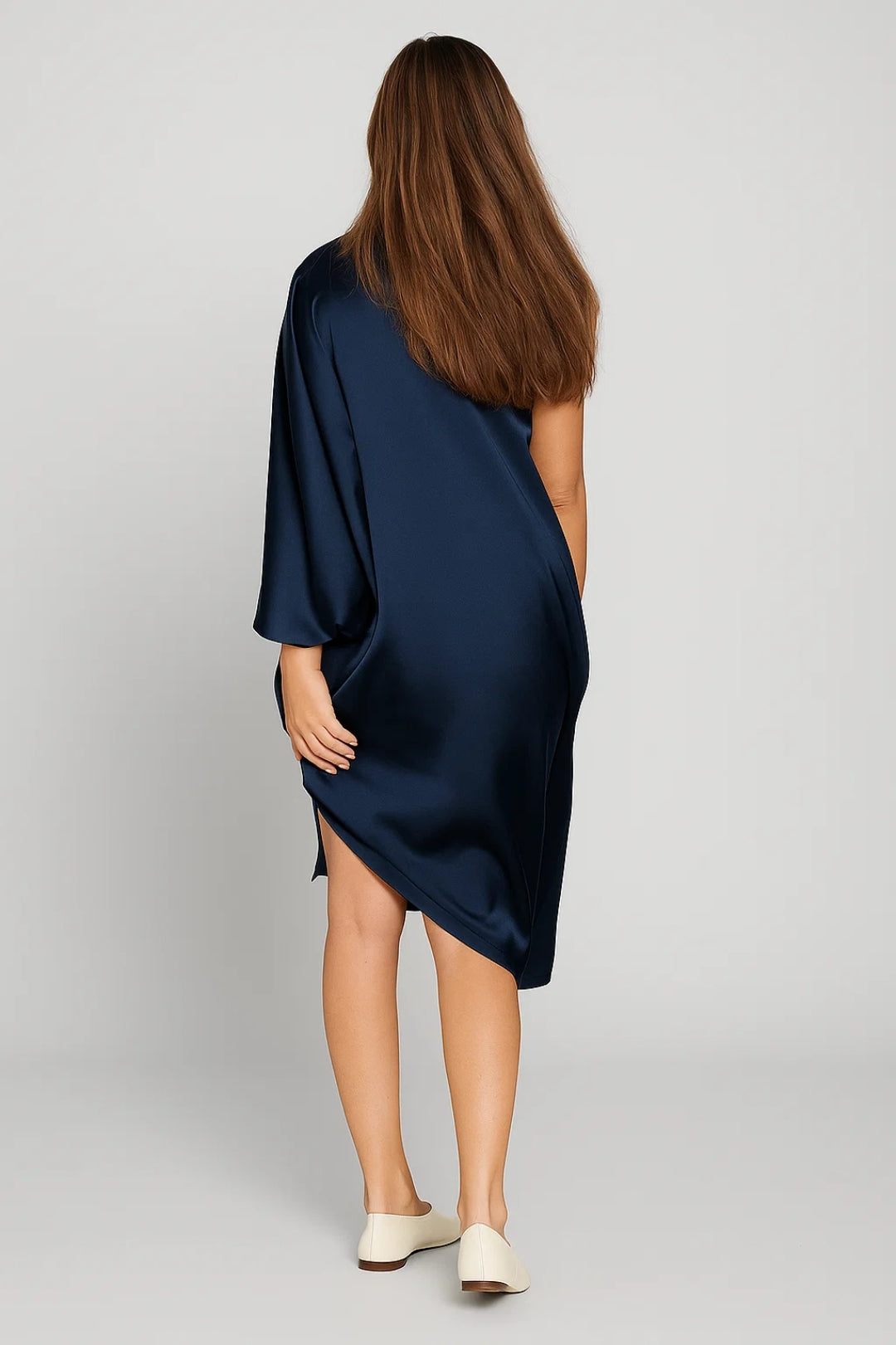 Asymmetrische Jurk | One-Shoulder met Lange Mouw | Lichtgewicht en Ademend