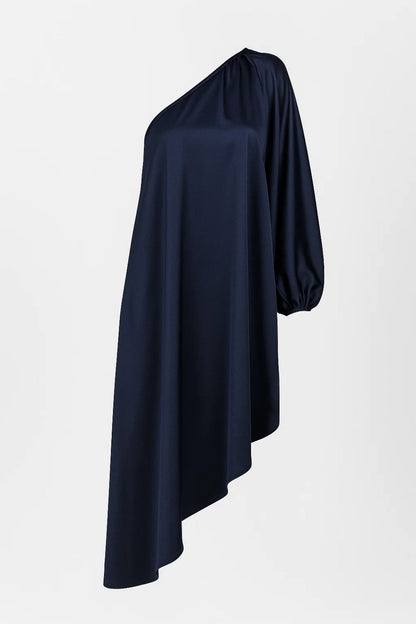 Asymmetrische Jurk | One-Shoulder met Lange Mouw | Lichtgewicht en Ademend
