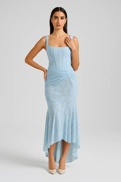 Asymmetrische Jurk met Drapeerdetail | Elegante Aansluitende Snit | Lichtgewicht en Ademend