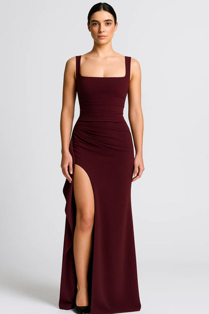 Avondjurk | Asymmetrisch Design met Hoge Split | Elegant en Minimalistisch
